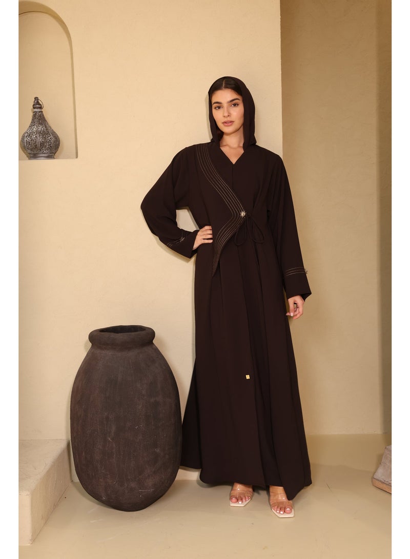 IKKXA Opulent Earth Drawstring Abaya - Image 1